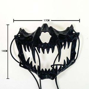 Halloween - half face mask black